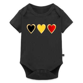 Belgique Cœur - Body à manches courtes Premium Bébé - noir - Devant