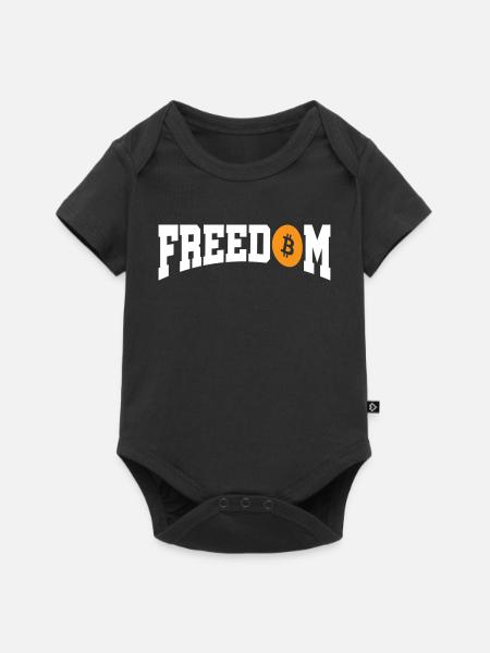 Freedom Bitcoin - Baby Premium Kurzarmbody - Schwarz