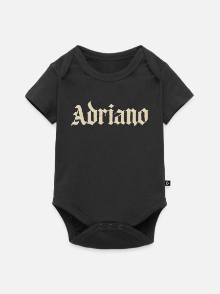 Adriano Gothic Schrift - Baby Premium Kurzarmbody - Schwarz