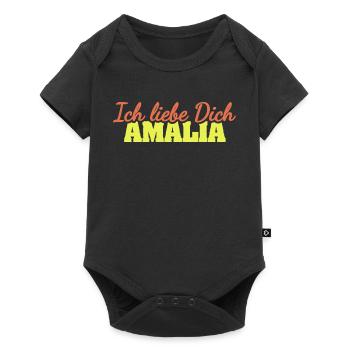 Liebe Amalia - Baby Premium Kurzarmbody - Schwarz - Vorne