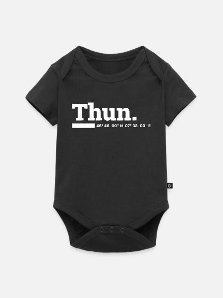 Thun Koordinaten - Baby Premium Kurzarmbody - Schwarz