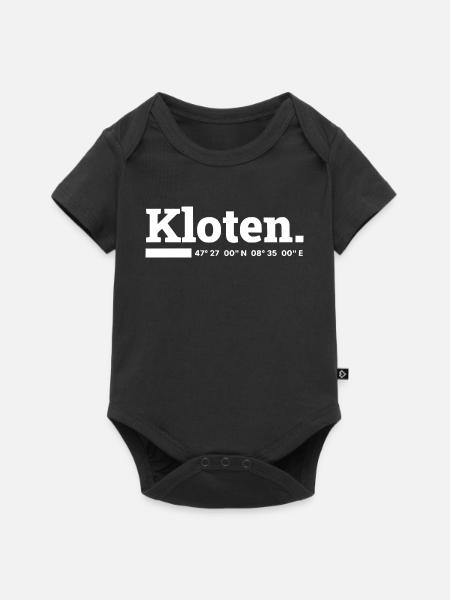 Kloten Koordinaten - Baby Premium Kurzarmbody - Schwarz