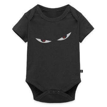 comic eyes smiley augen - Baby Premium short-sleeve bodysuit - black - Front