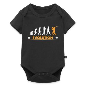 HipHop Breakdance Evolution - orange/weiss - Baby Premium Kurzarmbody - Schwarz - Vorne