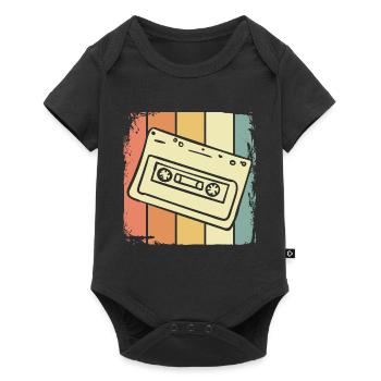Cassette 90s music - Baby Premium short-sleeve bodysuit - black - Front