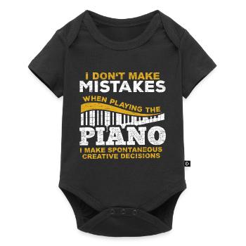 Pianist Klavier - Baby Premium Kurzarmbody - Schwarz - Vorne