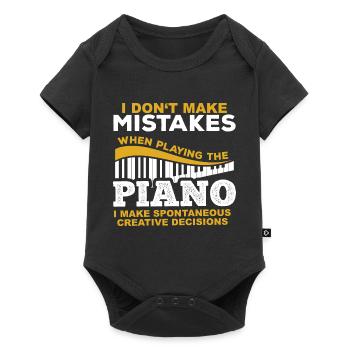 Pianiste piano - Body à manches courtes Premium Bébé - noir - Devant