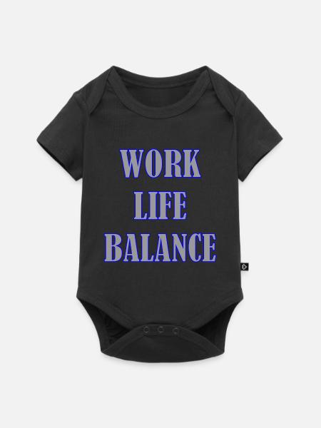 WORK LIFE BALANCE - Baby Premium Kurzarmbody - Schwarz