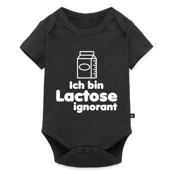 Ich bin Lactose ignorant. Milch? Ich kenne keine M - Baby Premium Kurzarmbody - Schwarz - Vorne
