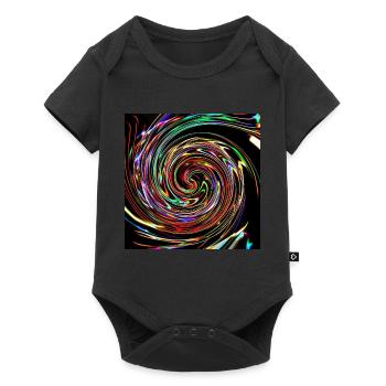 Spirales néon, spirales néon - Body à manches courtes Premium Bébé - noir - Devant