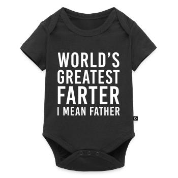 Father Father's Day Gift Funny saying Daddy joke - Baby Premium short-sleeve bodysuit - black - Front