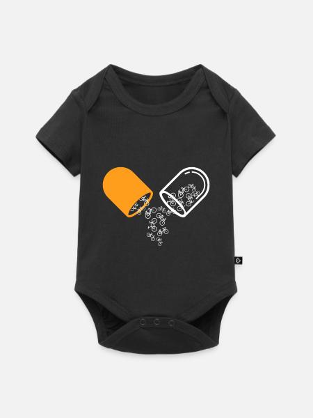 Bicycle pills funny pension - Baby Premium short-sleeve bodysuit - black