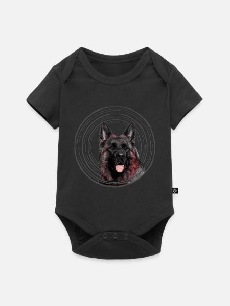 Schäferhund - Baby Premium Kurzarmbody - Schwarz