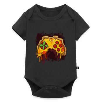 Pizza Gaming Controller Gamer - Baby Premium Kurzarmbody - Schwarz - Vorne