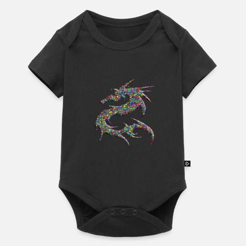 Drache Drachen - Baby Premium Kurzarmbody - Schwarz