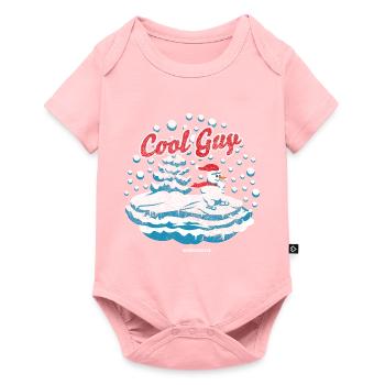 Schneemann Cool Guy - Baby Premium Kurzarmbody - Rosa - Vorne