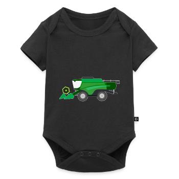 Combine tractor tractor farmer - Baby Premium short-sleeve bodysuit - black - Front