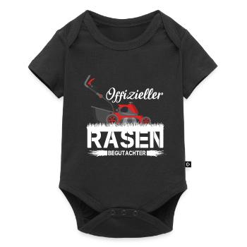 Rasenflüsterer Rasenmäher Gärtner Gartenpfleger - Baby Premium Kurzarmbody - Schwarz - Vorne