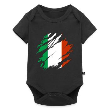 Drapeau italie rome italien voyage vacances - Body à manches courtes Premium Bébé - noir - Devant
