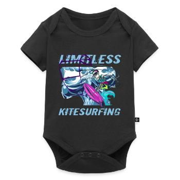 kitesurf - Body à manches courtes Premium Bébé - noir - Devant