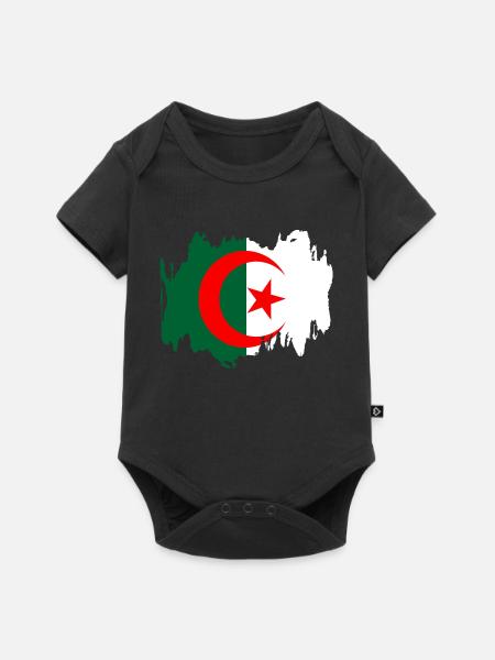 Algerien - Baby Premium Kurzarmbody - Schwarz