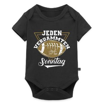 American Football Training Team Fan Women Geschenk - Baby Premium Kurzarmbody - Schwarz - Vorne