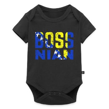 Bosniaque - Patron - Drôle - Body à manches courtes Premium Bébé - noir - Devant
