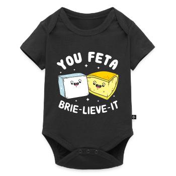 Fromage Feta fromage - Body à manches courtes Premium Bébé - noir - Devant