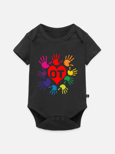 Therapie - Baby Premium Kurzarmbody - Schwarz