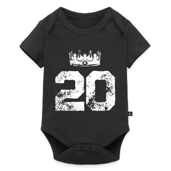 20 Couronne de nombre - Body à manches courtes Premium Bébé - noir - Devant