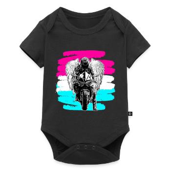 Motorcycle motorcycles motorcyclist biker lifestyle - Baby Premium short-sleeve bodysuit - black - Front