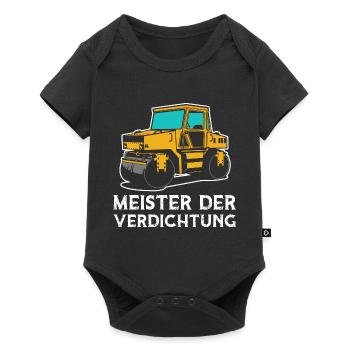 Meister Der Verdichtung Straßenwalze Walze - Baby Premium Kurzarmbody - Schwarz - Vorne