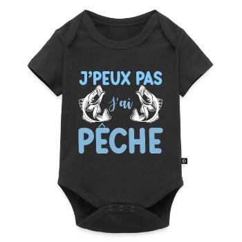 Je peux pas j'ai pêche - Body à manches courtes Premium Bébé - noir - Devant
