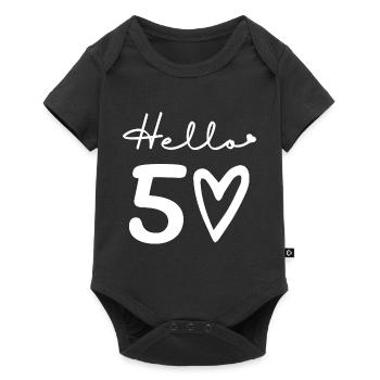 hello 50. 50th birthday - Baby Premium short-sleeve bodysuit - black - Front