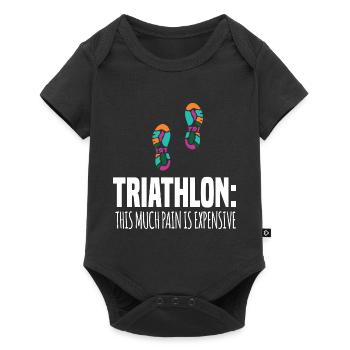 TRIATHLON: AUTANT DE DOULEUR COÛTE CHER. Cadeaux - Body à manches courtes Premium Bébé - noir - Devant