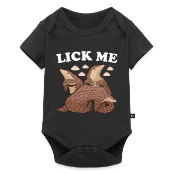 Lèche-moi Pangolin - Body à manches courtes Premium Bébé - noir - Devant