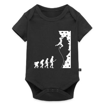 Kletterer Evolution Bouldering Climber - Baby Premium Kurzarmbody - Schwarz - Vorne