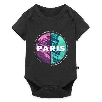 Paris France City Skyline Home Love - Baby Premium short-sleeve bodysuit - black - Front