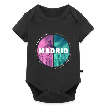 Madrid Espagne Ville Skyline Accueil Amour - Body à manches courtes Premium Bébé - noir - Devant
