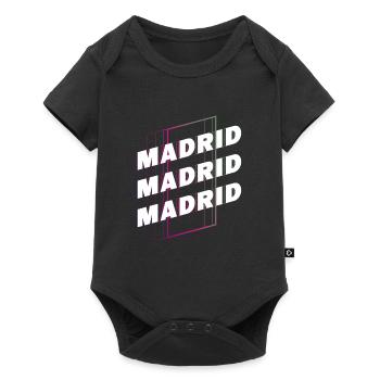 Madrid Espagne City Font Skyline Accueil - Body à manches courtes Premium Bébé - noir - Devant