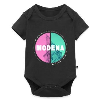 Modena Italien Stadt Skyline Kathedrale Urlaub - Baby Premium Kurzarmbody - Schwarz - Vorne