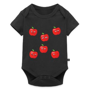 Pommes - Body à manches courtes Premium Bébé - noir - Devant