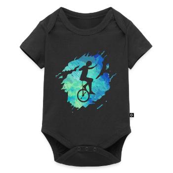 Monocycle monoroue vintage - Body à manches courtes Premium Bébé - noir - Devant