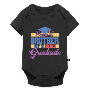 Stolzer Bruder eines Abschlussgeschenks 2023 - Baby Premium Kurzarmbody - Schwarz - Vorne