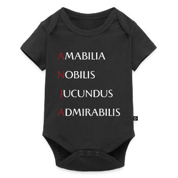 Anja - Baby Premium Kurzarmbody - Schwarz - Vorne