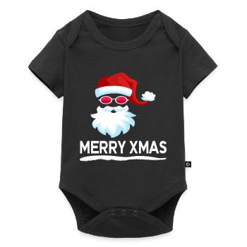 Nicholas saying Xma's joy - Baby Premium short-sleeve bodysuit - black - Front