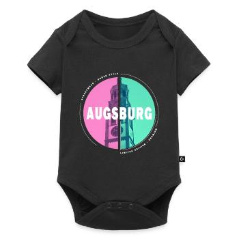 Augsburg Deutschland Stadt Skyline Heimat Liebe - Baby Premium Kurzarmbody - Schwarz - Vorne