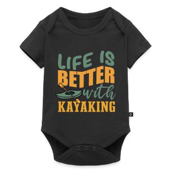 Life With Kayaking Whitewater Kayak Sports - Baby Premium short-sleeve bodysuit - black - Front