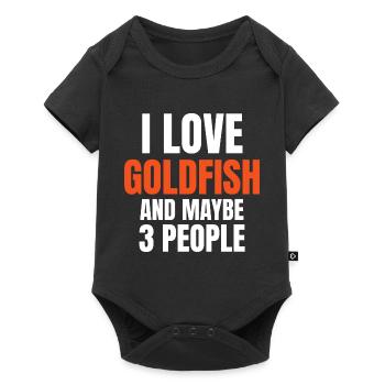 J’adore Goldfish et peut-être 3 personnes drôles - Body à manches courtes Premium Bébé - noir - Devant
