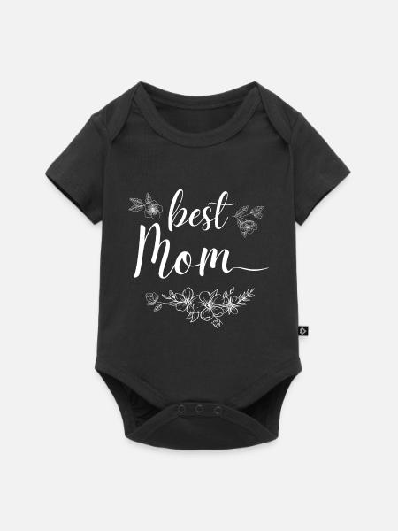 Beste Mutter - Baby Premium Kurzarmbody - Schwarz